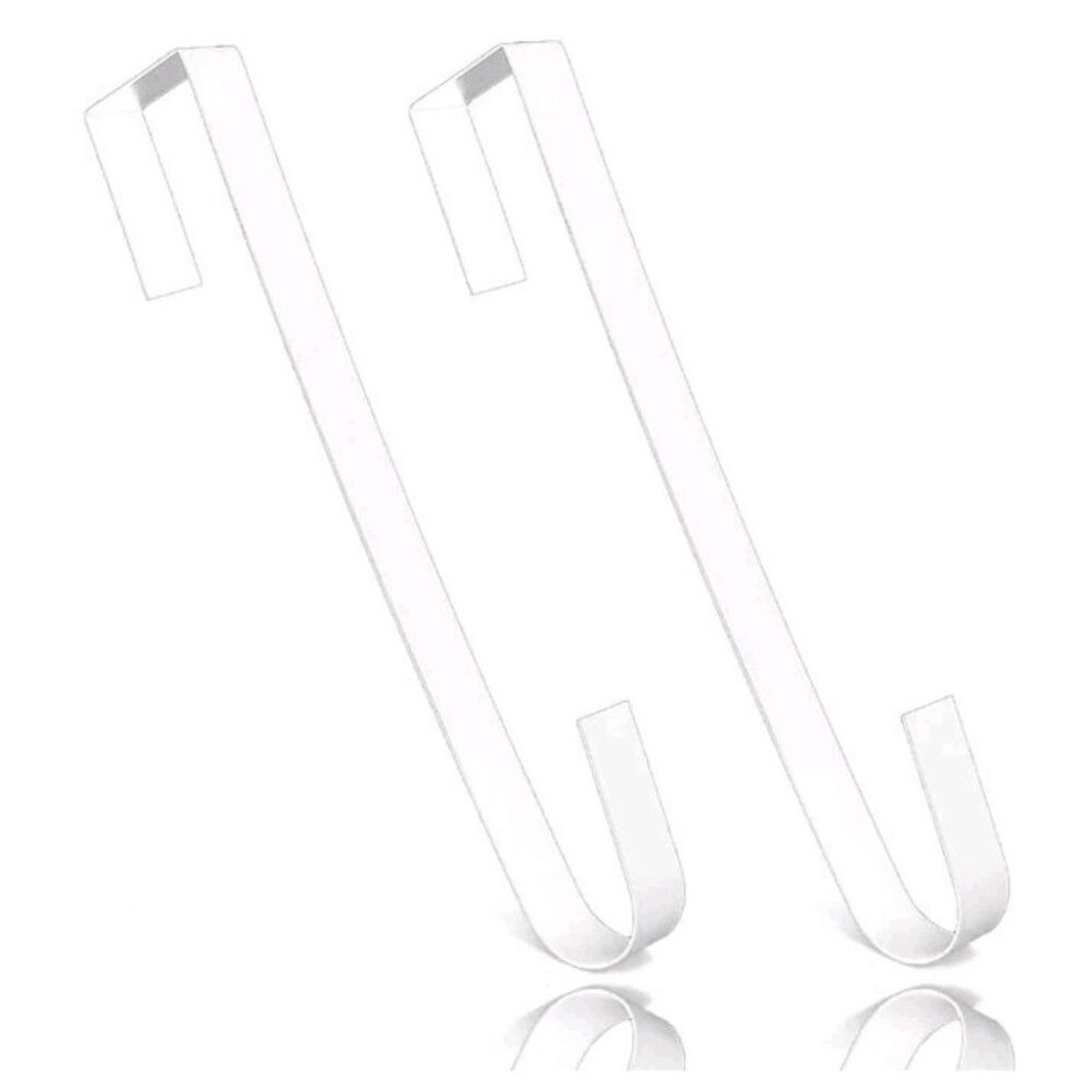2 PCS Wreath Hangers for Front Door, 15" Wreath Hanger, Indoor or Outdoor White